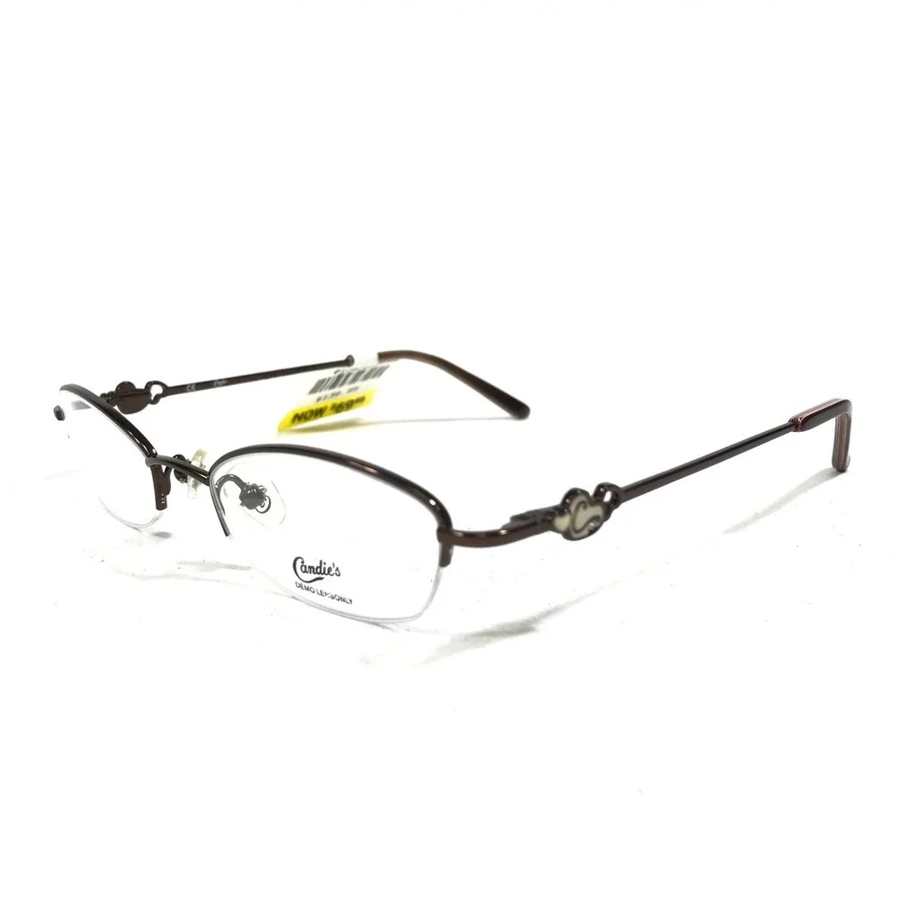 Candies C LALITA BRN Eyeglasses Frames Brown Round Half Rim 46-19-135
